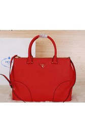 Prada Grainy Leather Tote Bags BN2830 Red VS01226