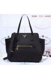 Prada Litchi Leather Shoulder Bag BL0928 Black VS06579