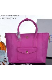 Prada Litchi Leather Tote Bag PBN2650 Rosy VS07414