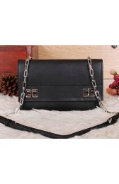 Prada Lux Calf Leather Flap Bag BT0992 Black VS09343
