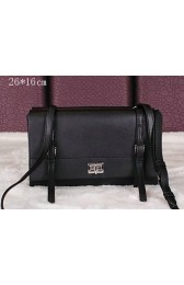 Prada Lux Calf Leather Flap Bag BT0993 Black VS03435