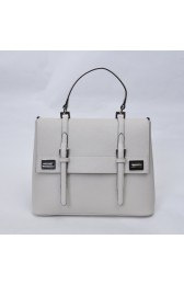 Prada Lux Double Satchel Bag BN2798 in White Original Saffiano Leather XZ VS04366