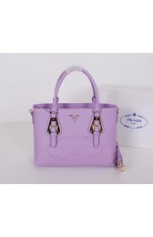 Prada Original Calfskin Leather Tote Bag BN1902 Lavender VS01221