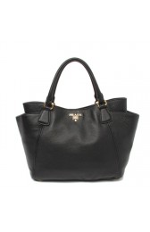 Prada Original Calfskin Leather Tote BN2435 in Black XZ VS04923