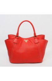 Prada Original Calfskin Leather Tote BN2435 in Red XZ VS04067