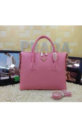 Prada Original Clemence Leather Tote BN0890 in Pink Fug VS07136