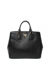 Prada Original Grained Calfskin Leather Tote Bag BN2423 in Black XZ VS00444