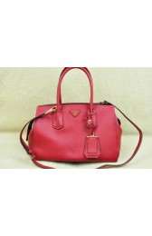 Prada Original Grainy Calf Leather Tote Bag BN2769 Red VS01335