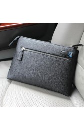 Prada Original Grainy Leather Clutch P66232 Black VS02471