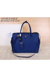 Prada Original Grainy Leather Tote Bag BN2829 Blue VS01779