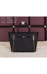 Prada Original Grainy Leather Tote Bag BN8088 Black VS08987