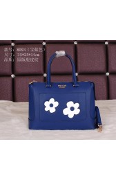 Prada Original Grainy Leather Tote Bag BN8093 Blue VS01511