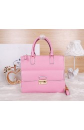 Prada Original Grainy Leather Tote Bag BN9055 Pink VS04937