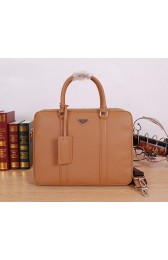 Prada Original Leather Briefcase P8686 Wheat VS07872