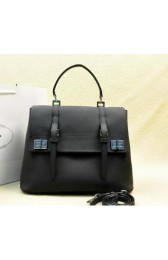 Prada Original Leather Tote Bag BN2789 Black VS02125