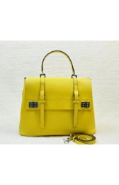 Prada Original Leather Tote Bag BN2789 Yellow VS04415
