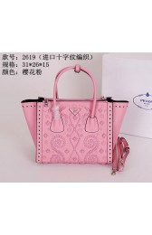 Prada Original Saffiano Tote Bag BN2619E Pink VS04936