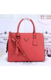 Prada Pearl Leather Tote Bag BN0922 Red VS05656