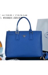 Prada Saffiano Calfskin Leather Tote Bag PBN2274 Blue VS01531