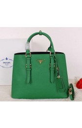 Prada Saffiano Cuir Leather Tote Bag BN2820 Green VS04712