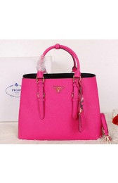 Prada Saffiano Cuir Leather Tote Bag BN2820 Rose VS01063