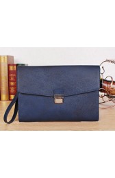 Prada Saffiano Leather Document Holder PR001 Blue VS00149