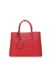 Prada Saffiano Leather Tote Bags BN2756 Red VS01164