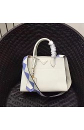 Prada Small Paradigme Saffiano Leather Bag White 1BA103 VS07651