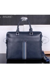 Prada Smooth Leather Briefcase M38421 Royal VS02345