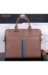 Prada Smooth Leather Briefcase M38421 Wheat VS08006