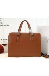 PRADA Smooth Leather Business Briefcase G8548 Wheat VS06386