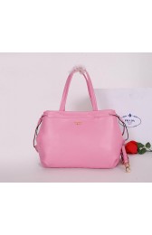 Prada Soft Calf Leather Tote Bag BR5104 Pink VS00055
