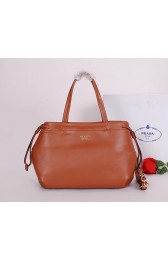 Prada Soft Calf Leather Tote Bag BR5104 Wheat VS01078