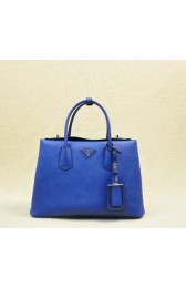 Prada Twin Saffiano Cuir Leather Tote Bag BN2748 Royal VS01412