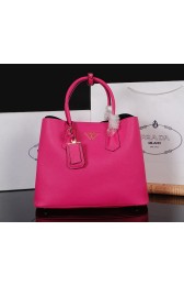 Prada Twin Saffiano Leather Cuir Large Tote BN2756 in Peach with Gold Hardware Mingd VS01483