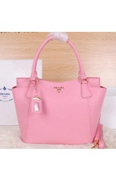 Prada Vitello Daino Tote Bags Grainy Leather BR2435 Pink VS07252