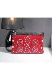 PRADA Weave Leather Clutch P58871 Red VS03141