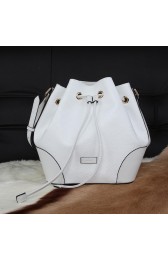 Quality Gucci Diamante Calf Leather Bucket Bag 354228 White VS07978