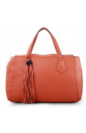 Quality Gucci Original Leather Lady Tassel Tote Bag 354476 Orange VS02140