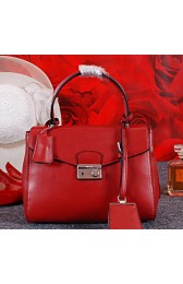 Quality Prada Smooth Leather Tote Bags BN8672 Red VS06310