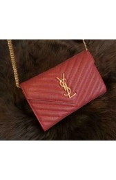 Quality Yves Saint Laurent Classic Monogramme Flap Bag Y26578 Burgundy VS03391