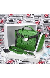 Replica 2014 Latest Prada Embroidered Saffiano Flap Bag 50321 in Green LSS VS07866