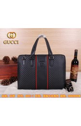 Replica AAA Gucci Original Guccissima Leather Business Briefcase G80211 Black VS07128