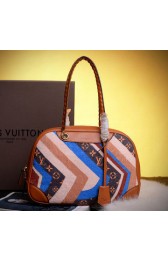 Replica AAA Louis Vuitton Runway 2015 Multicolor Monogram Canvas Suede Bowling Bag M92233 Wheat VS06260