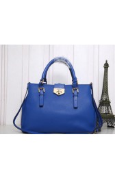 Replica AAA Prada Original Leather Tote Bag BN8019 Blue VS03965