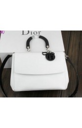 Replica AAAAA Dior Be Dior Flap Bag Nappa Leather CD99018L White&Black VS02491