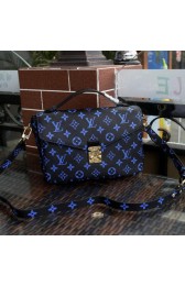 Replica AAAAA Louis Vuitton Clafksin Leather Pochette Metis Bag M40780 Blue VS06564
