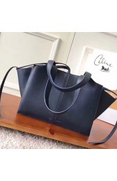 Replica Best Celine Medium Tri Fold Shoulder Bag in Blue Smooth Calfskin 030402 VS06575