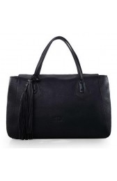 Replica Best Gucci Original Leather Lady Tassel Tote Bag 354476 Black VS09497