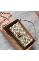 Replica Best Miu Miu Crystal Nappa Leather Tote Handle Bag Gold & Silver 5BB018 VS00839